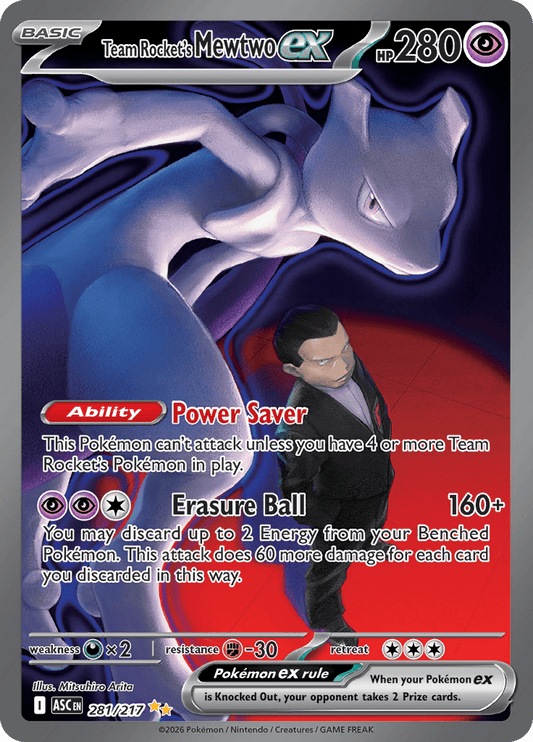 Team Rocket's Mewtwo Ex - 281/217