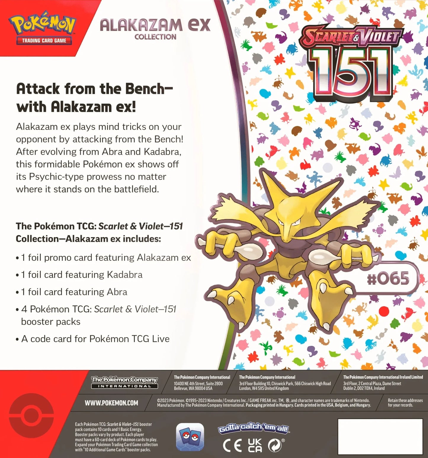 Alakazam Ex Collection 151 Set