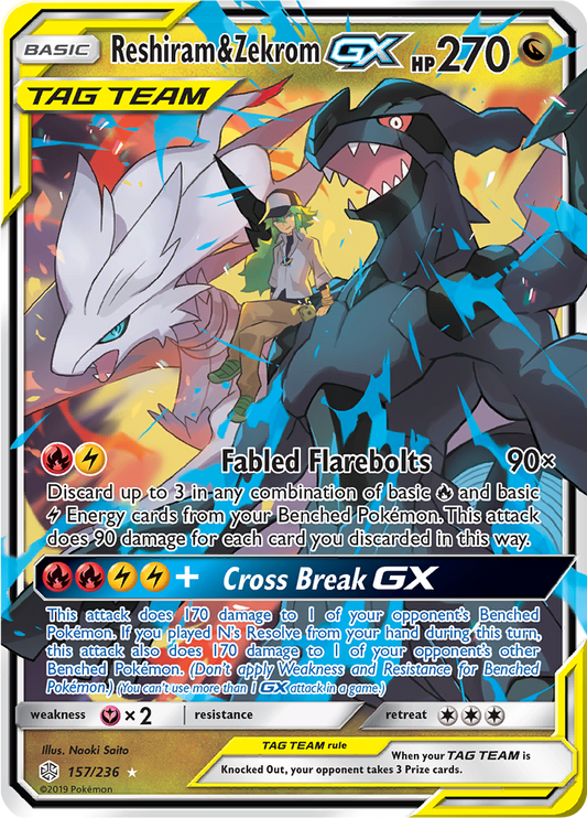 Reshiram & Zekrom GX - SM 157/236