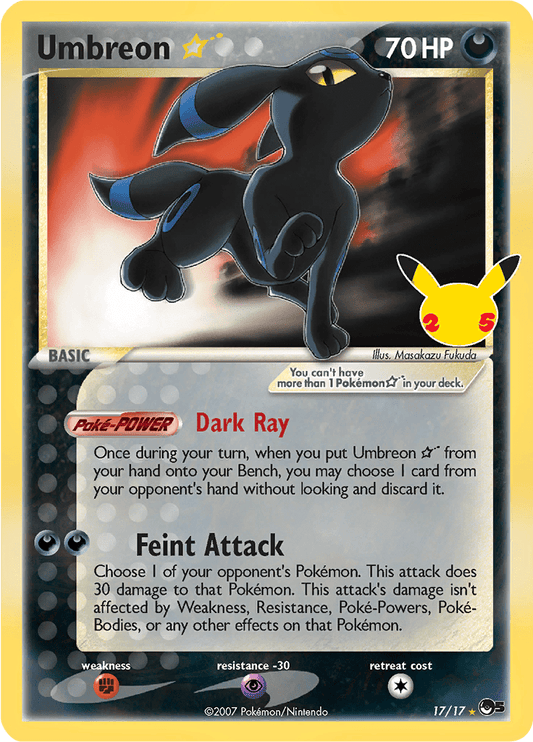 Umbreon Gold Star - 17/17 Celebrations