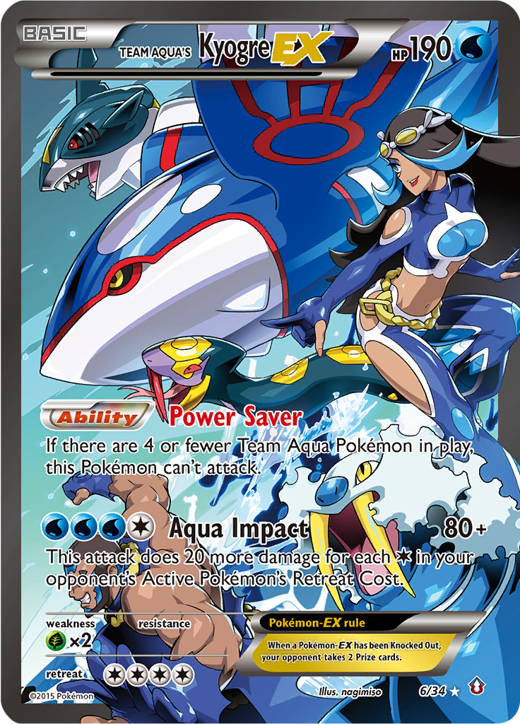 Team Aqua's Kyogre EX 6/34
