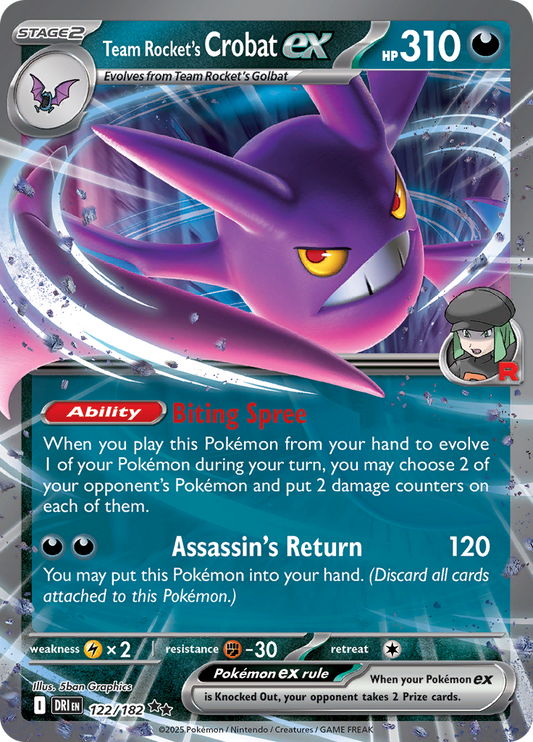 Team Rocket's Crobat Ex - 122/182