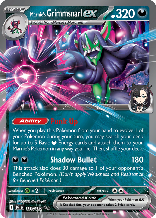 Marnie's Grimmsnarl Ex 136/182