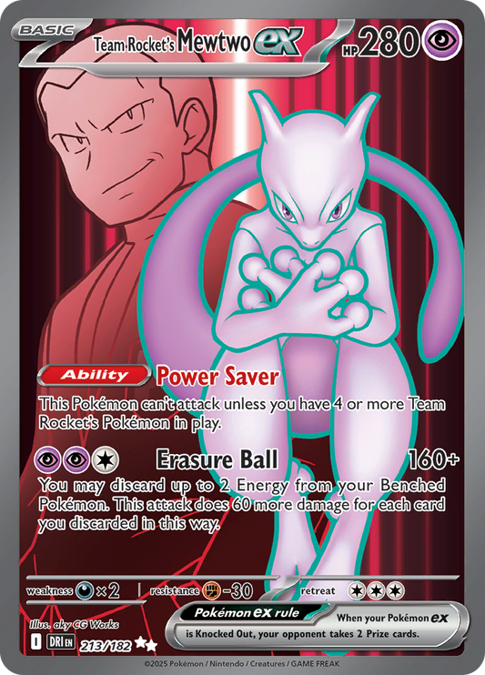 Team Rocket's Mewtwo Ex - 213/182