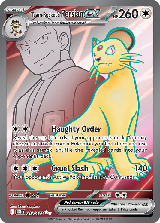 Team Rocket's Persian Ex - 219/182