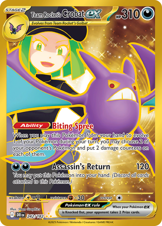 Team Rocket's Crobat Ex - 242/182
