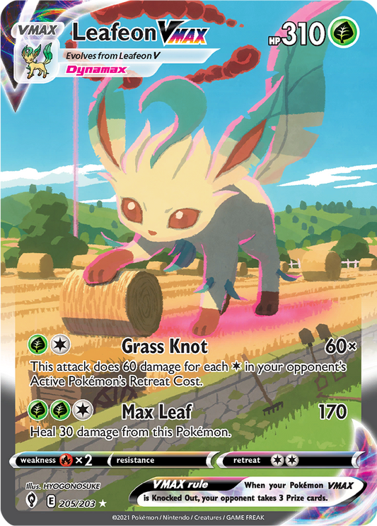 Leafeon VMAX (Alternate Art Secret) 205/203