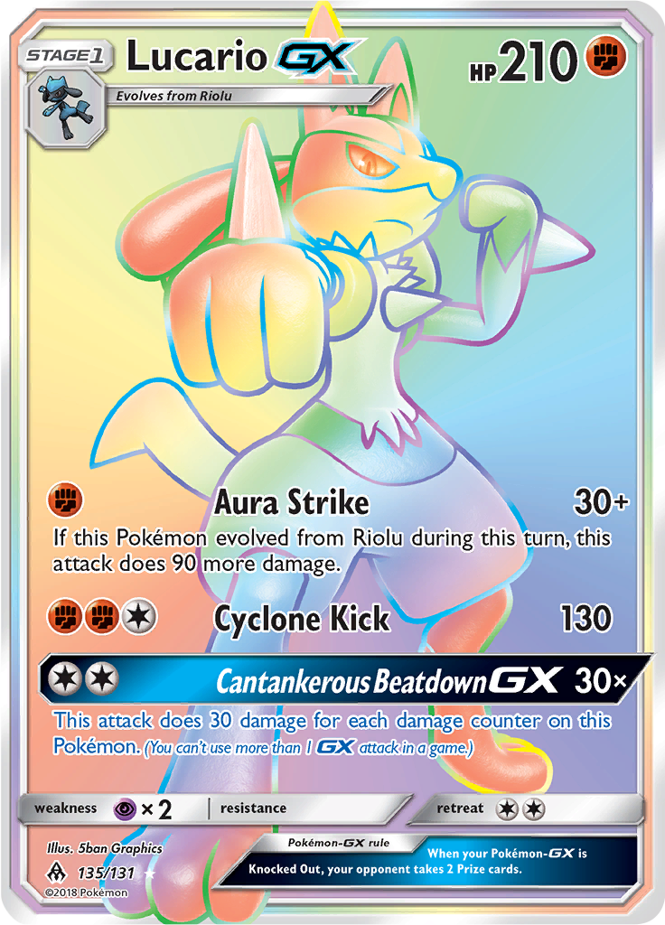 Lucario GX (Secret) 135/131