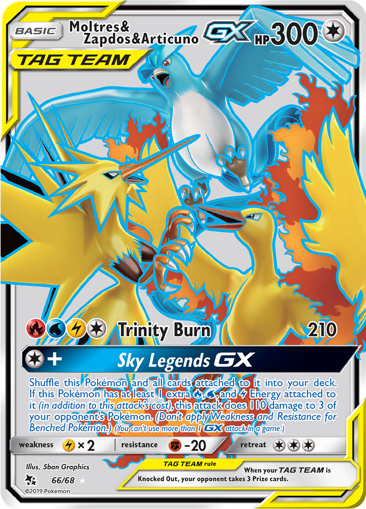 Moltres & Zapdos & Articuno GX (Full Art) 66/68