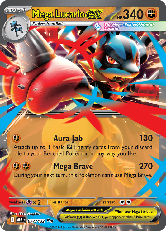 Mega Lucario Ex - 077/132