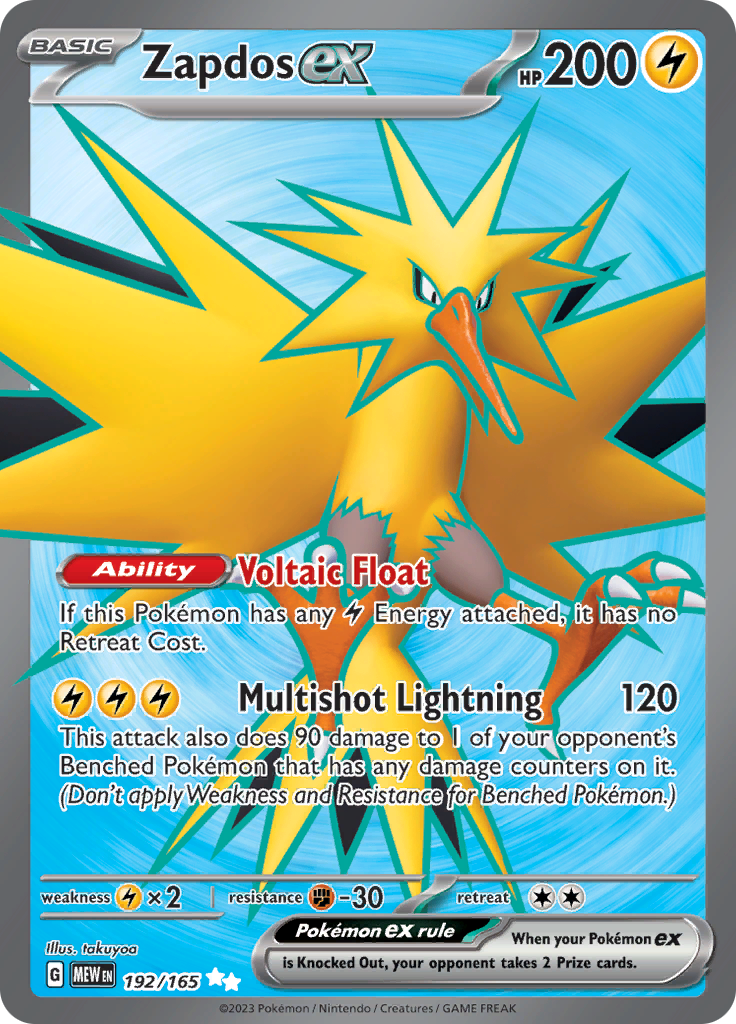 Zapdos Ex 192/165
