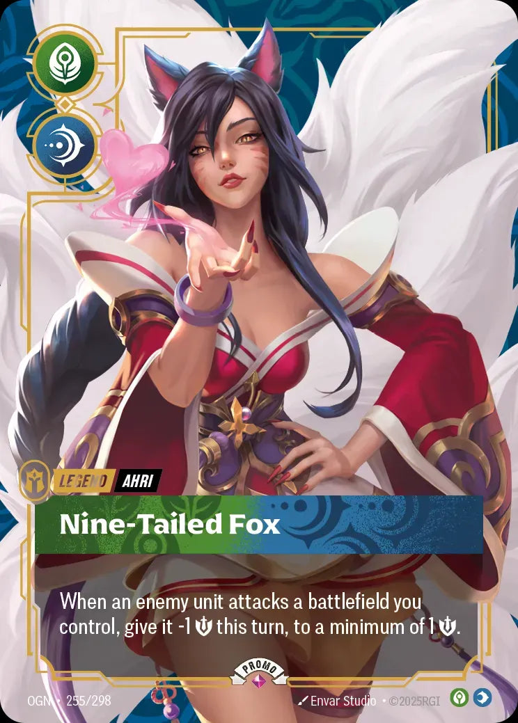 Ahri, Nine-Tailed Fox 255/298 - Riftbound Organized Play Promotional Cards (OPP)