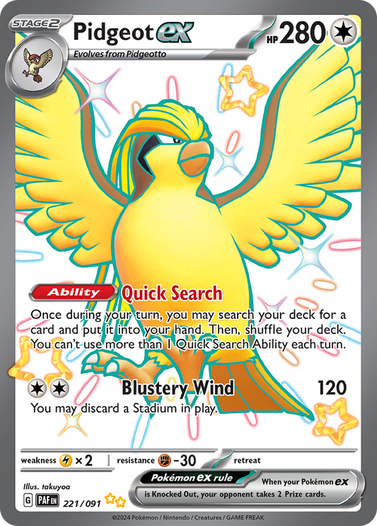 Pidgeot Ex 221/091