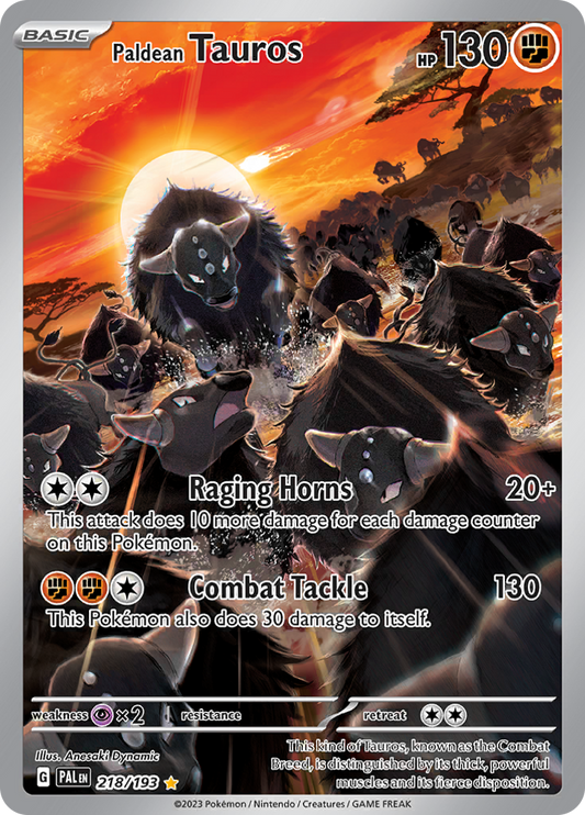 Paldean Tauros 218/193