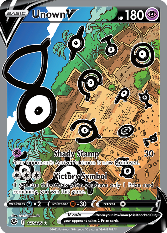 Unown V (Alternate Full Art) 177/195