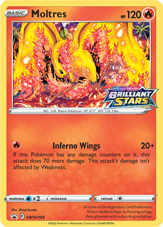 Moltres - SWSH185 Mazo/Deck (Prerelease)