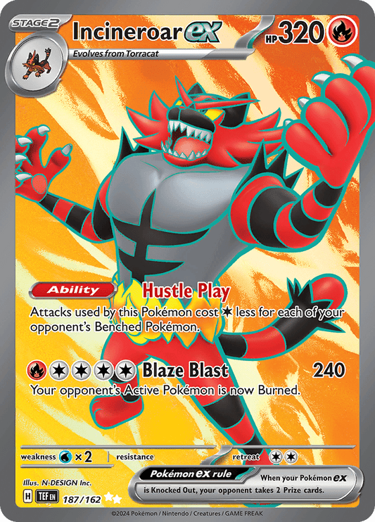 Incineroar Ex 187/162