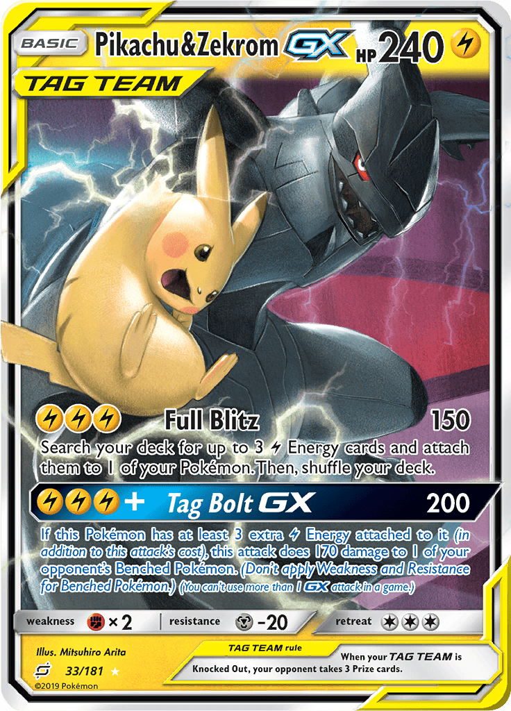 Pikachu & Zekrom GX 33/181