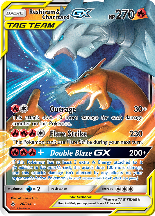 Reshiram & Charizard GX 20/214