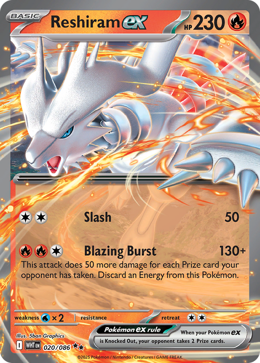Reshiram Ex 020/086