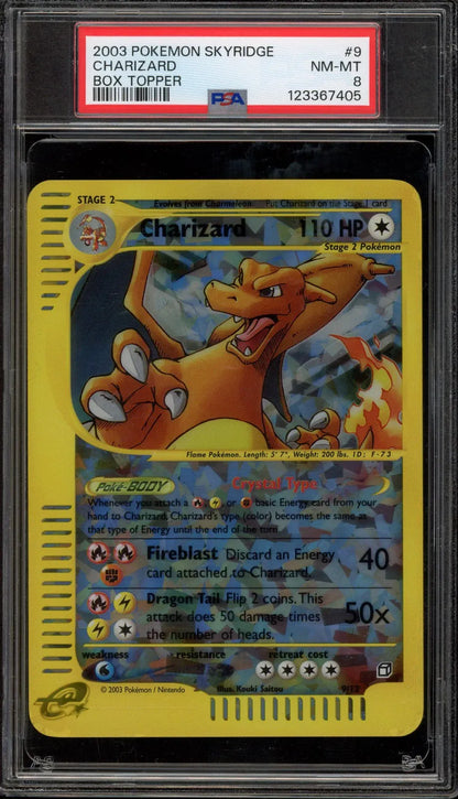 Charizard [Box Topper] #9 Pokemon Skyridge (Psa 3)