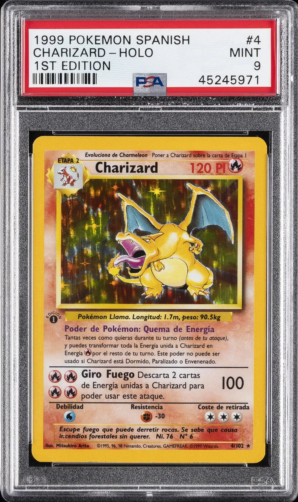 Charizard [1st Edition] #4 Pokemon Base Set (Psa 1)