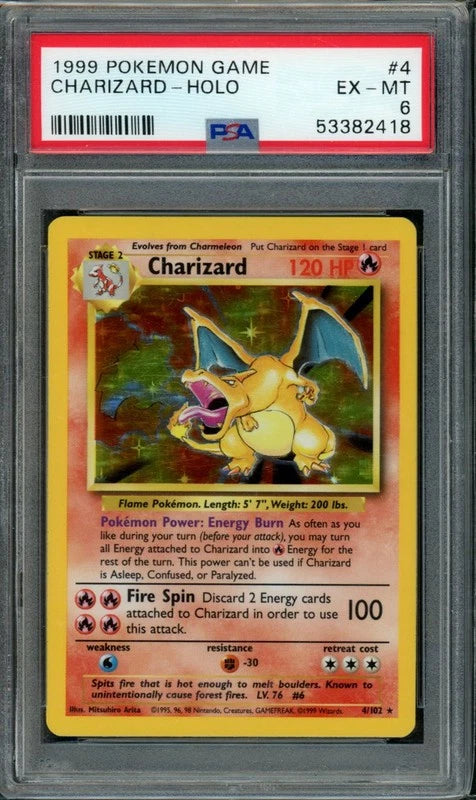 Charizard #4 Pokemon Base Set (Gradeado)