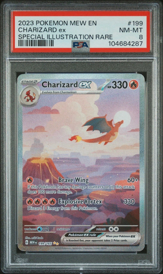 Charizard Ex 199/165 PSA 8
