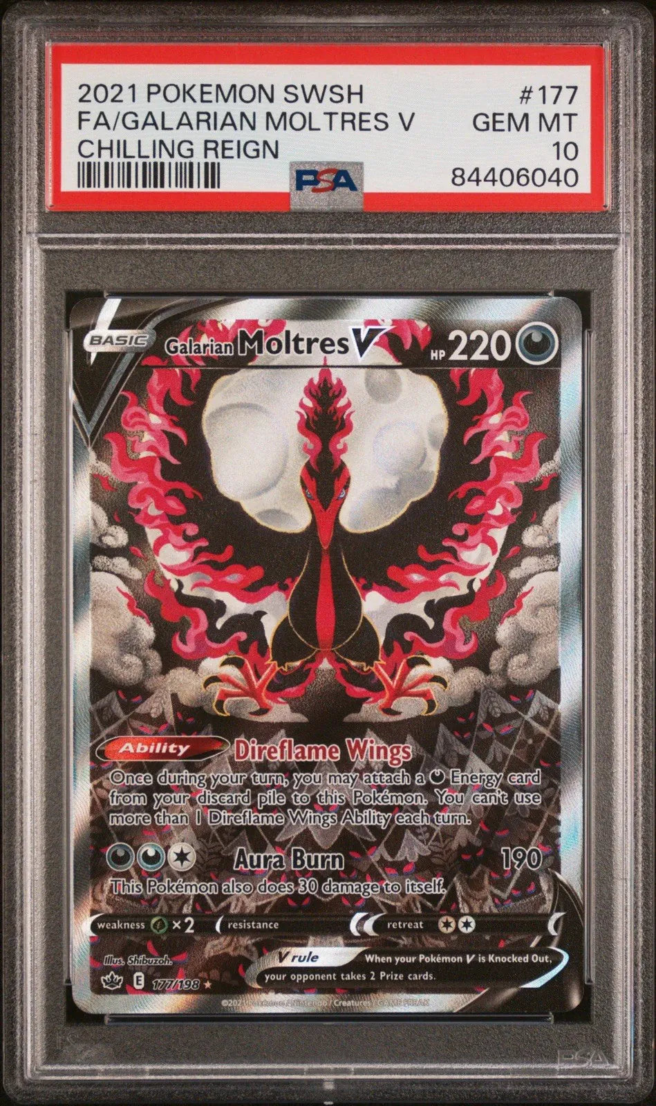 Galarian Moltres V 177/198 (PSA 10)