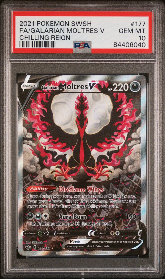 Galarian Moltres V 177/198 (PSA 10)