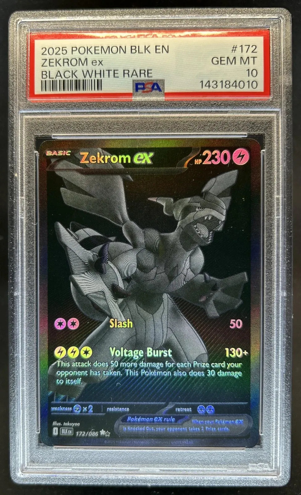 Zekrom Ex 172/086 (PSA 10)