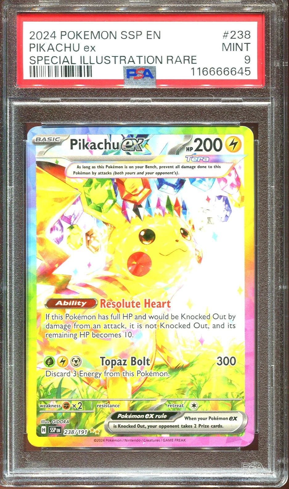 Pikachu Ex 238/191 (Psa 9)