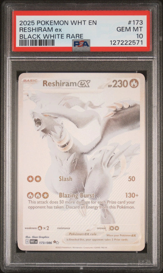 Reshiram Ex 173/086 (Psa 10)