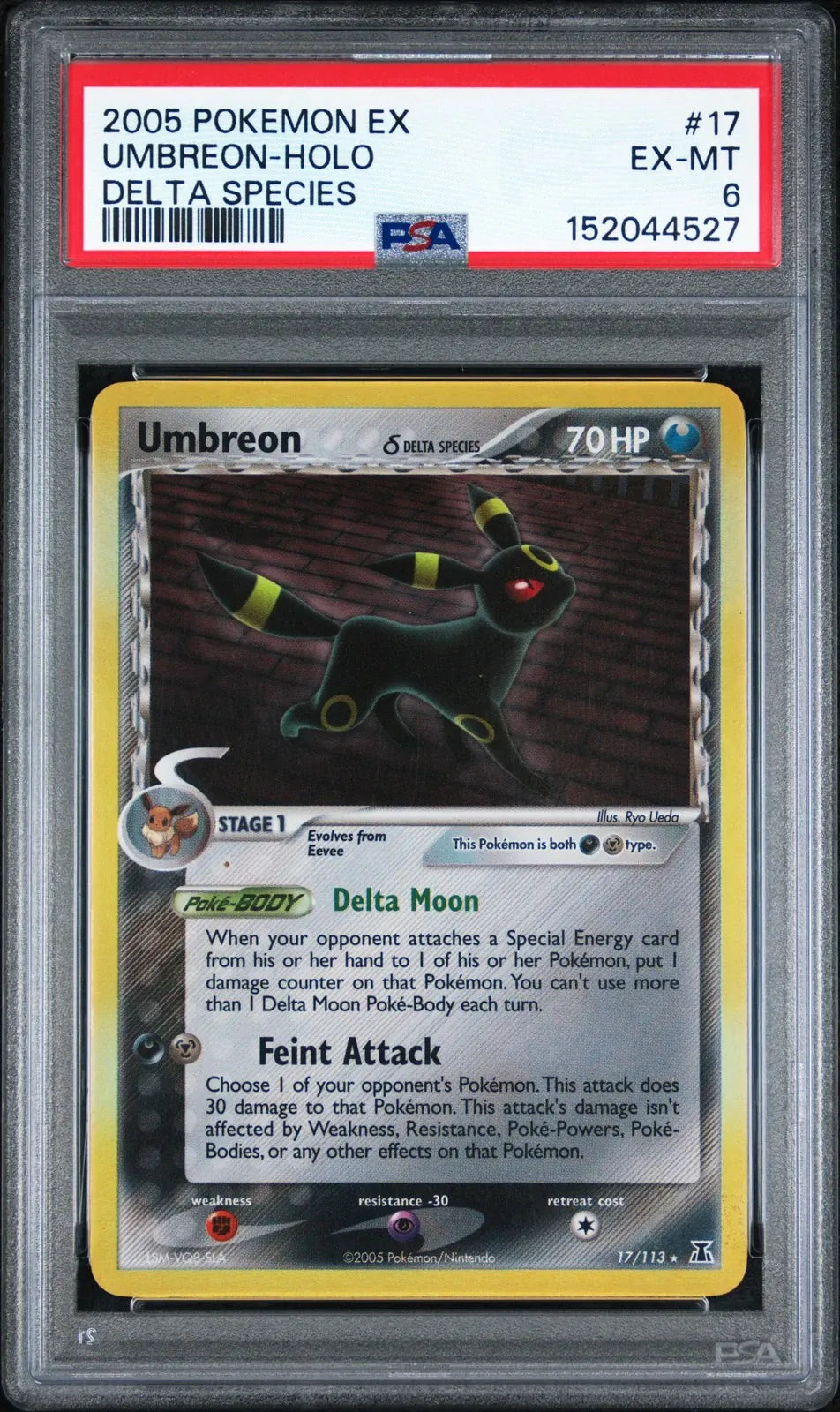Umbreon 17/113 Pokemon Delta Species (PSA 6)