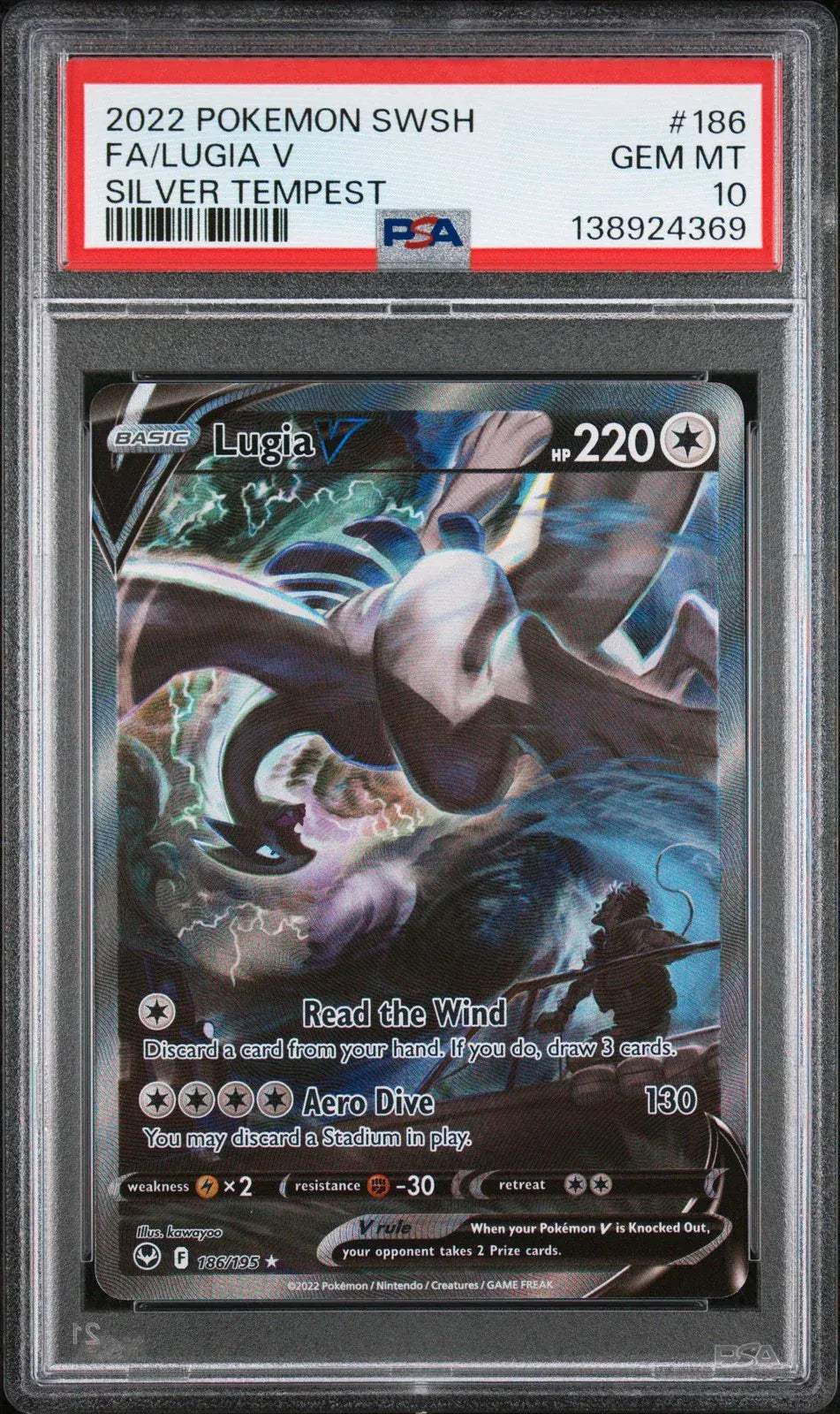 Lugia V 186/195 (Psa 10)