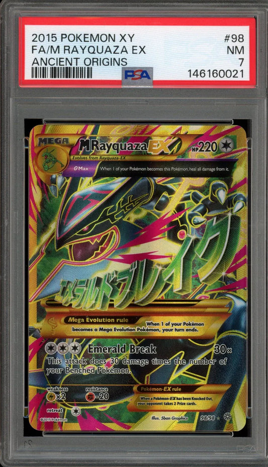 M Rayquaza EX #98 Pokemon Ancient Origins (Psa 7)