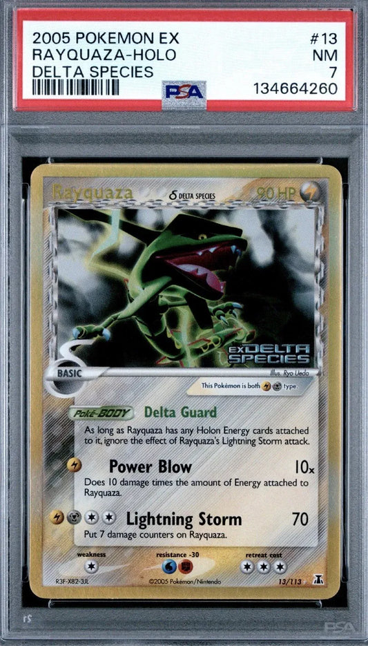 Rayquaza [Reverse Holo] #13 Pokemon Delta Species (Psa 7)