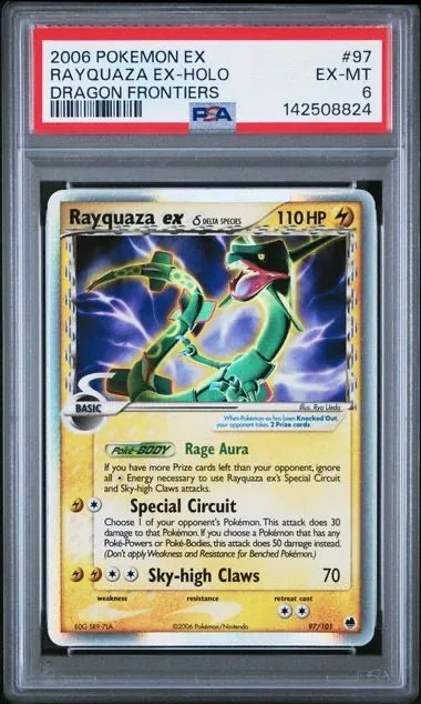 Rayquaza EX #97 Pokemon Dragon Frontiers (Psa 6)