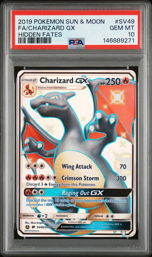 Charizard GX #SV49 Pokemon Hidden Fates (Psa 10)